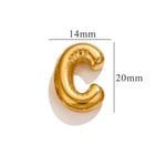 Gold color / 1 Piece Classic Simple Style Letter C Shape Stainless Steel  Gold Color Women's Pendant Picture3